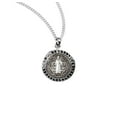 thumbnail image 1 of St. Benedict Sterling Silver Medal Necklace, 1 of 10