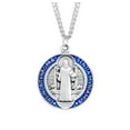 thumbnail image 1 of St. Benedict Sterling Silver Medal Necklace, 1 of 10