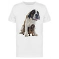 thumbnail image 1 of St. Bernard And Dachshund T-Shirt Men -Image by Shutterstock, Male Small, 1 of 2