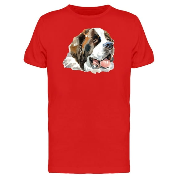 St. Bernard Head Painting T-Shirt Men -Image by Shutterstock, Male Small