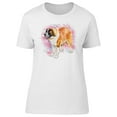 thumbnail image 1 of St Bernard On A Pink Spot Tee Women's -Image by Shutterstock, 1 of 4