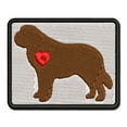 thumbnail image 1 of St Bernard Saint Dog with Heart Applique Multi-Color Embroidered Hook & Loop Patch - 3.5 Inch Large, 1 of 5