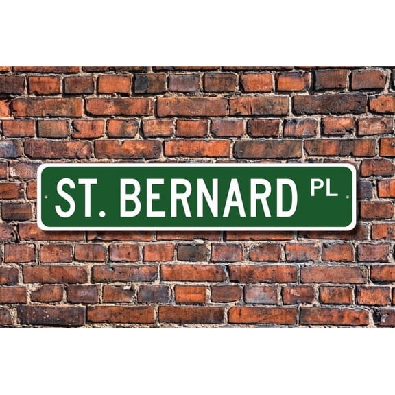 St. Bernard St. Bernard Sign St. Bernard Lover Quality Metal Aluminum Sign Dog Lover Sign Dog Owner Sign Gift for dog owner - Size: 16 x 4 Inches