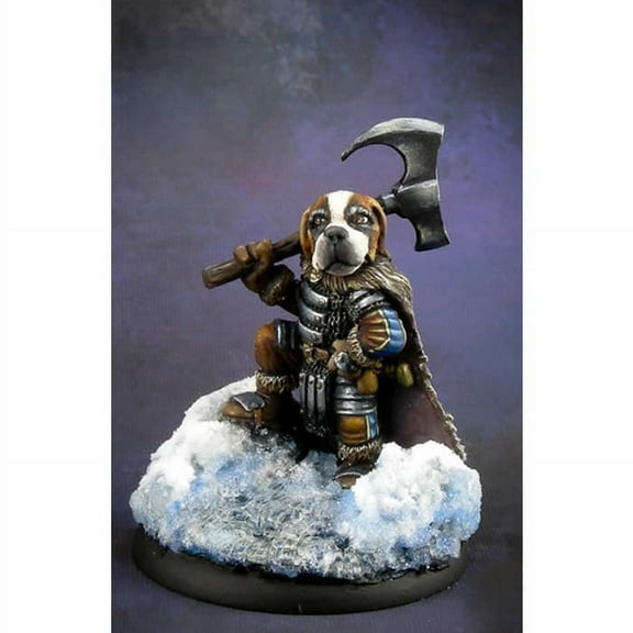 St Bernard Warrior Miniature Critter Kingdoms Dark Sword Miniatures