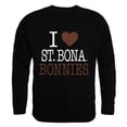 thumbnail image 1 of St. Bonaventure University I Love Crewneck T-Shirt, Black - Extra Large, 1 of 1