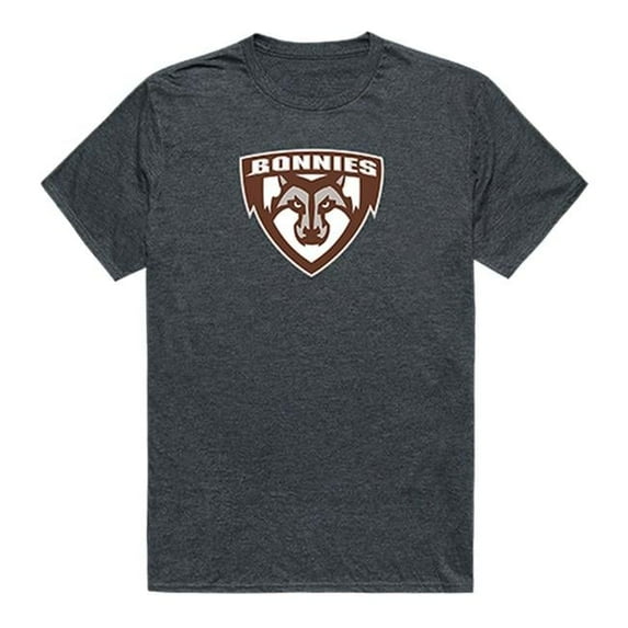 St. Bonaventure University Men Cinder T-Shirt, Heather Charcoal - Large