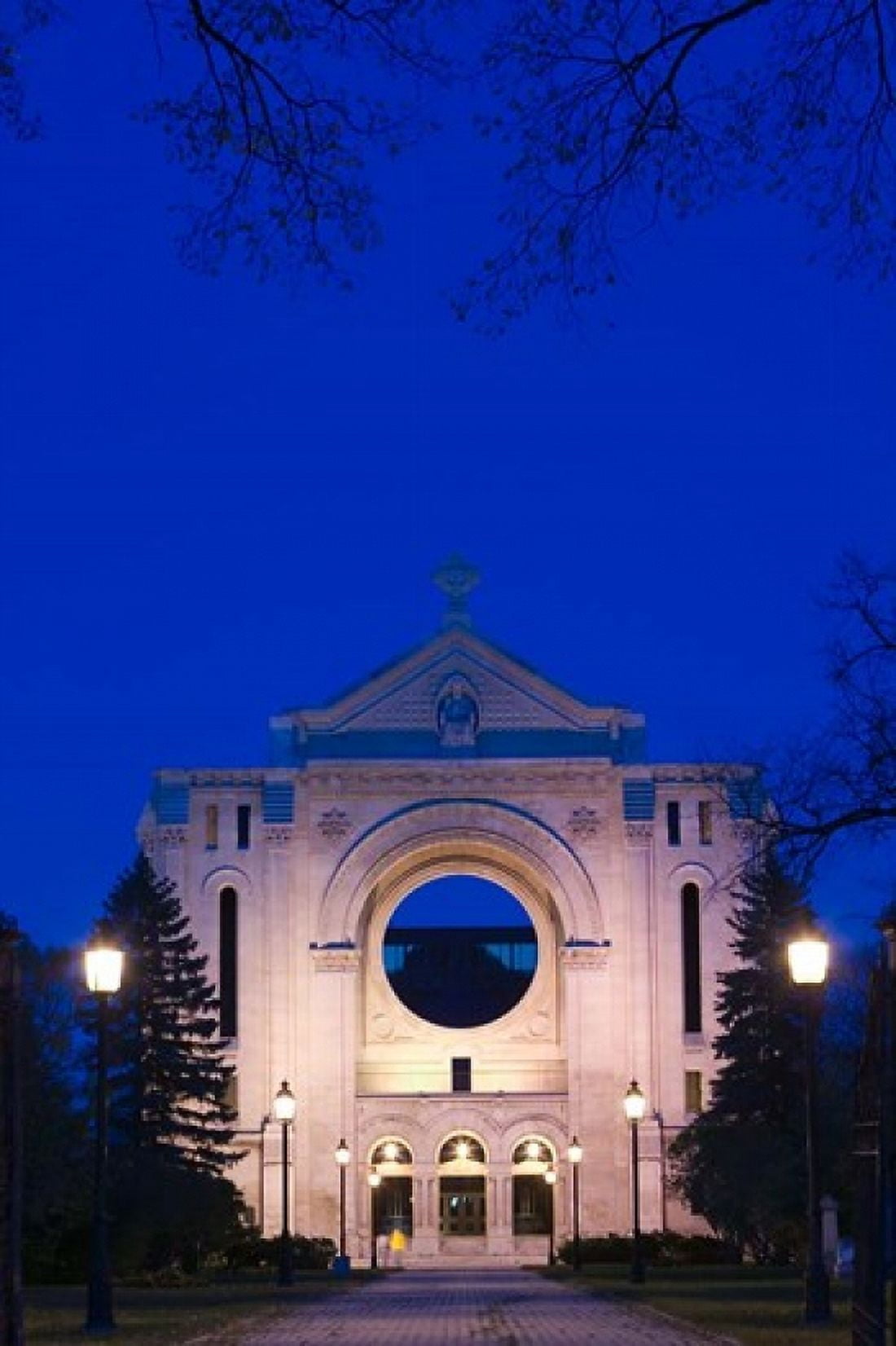 St Boniface Basilica Ruins Canvas Art - Walter Bibikow DanitaDelimont (18 x 26)