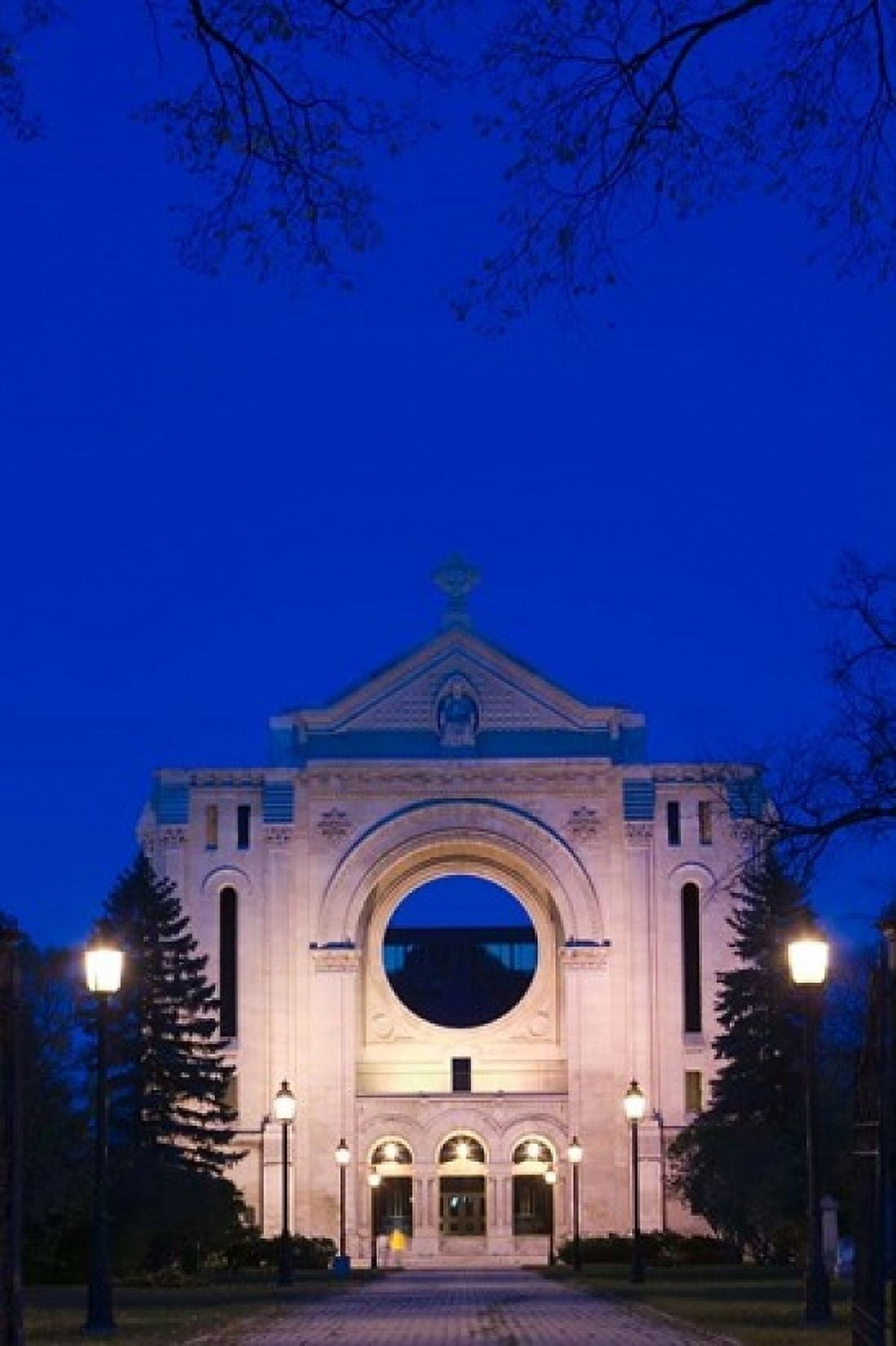 St Boniface Basilica Ruins Canvas Art - Walter Bibikow DanitaDelimont (24 x 36)
