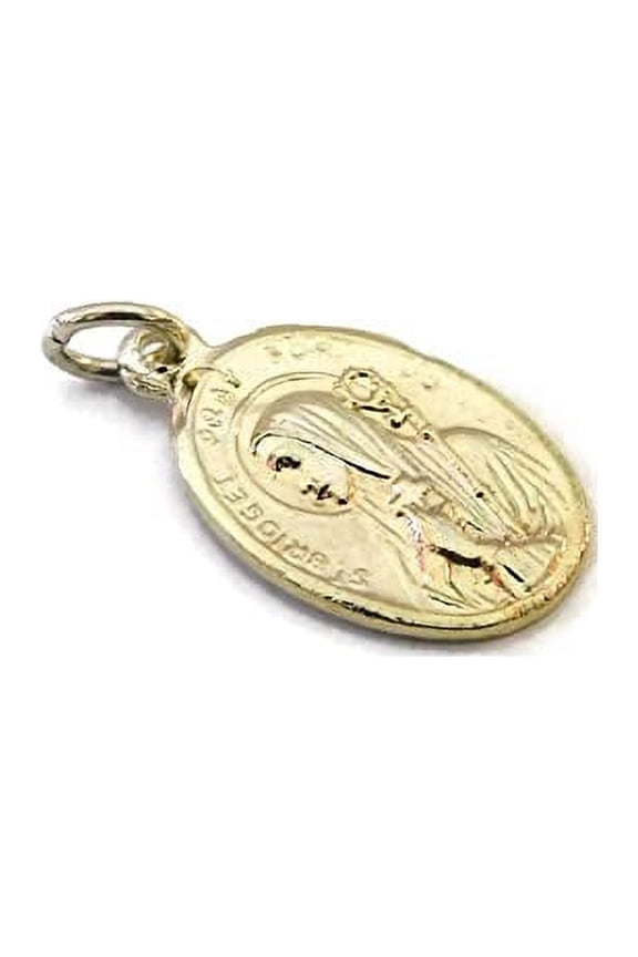 St. Bridget 14k Yellow Gold Charm Pendant