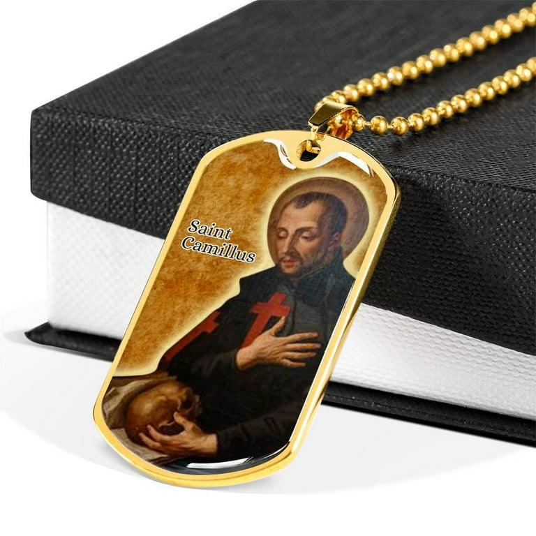 18k gold dog tag necklace discount