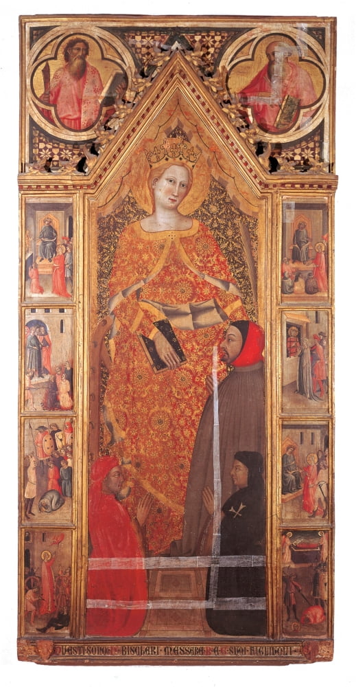 St Catherine Of Alexandria With Donors Canvas Art - (24 x 36)