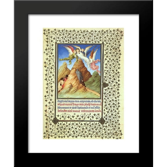 St. Catherine's Body Carried to Mt. Sinai 20x24 Framed Art Print by Limbourg brothers