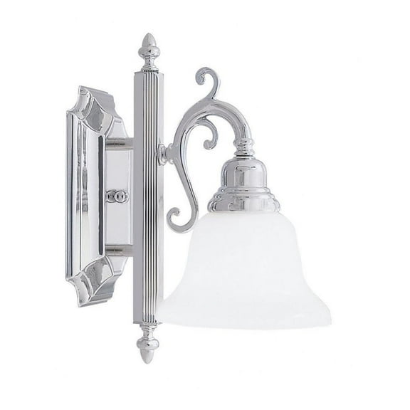 St Catherine's Glen 1 Light Bathroom Light in Traditional Style 6 inches Wide By 12.5 inches High-Polished Chrome Finish Bailey Street Home