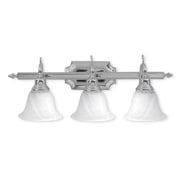 St Catherine's Glen 3 Light Bathroom Light in Traditional Style 25 inches Wide By 9.25 inches High-Polished Chrome Finish Bailey Street Home