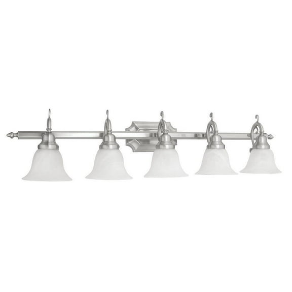 St Catherine's Glen 5 Light Bathroom Light in Traditional Style 40.5 inches Wide By 9.25 inches High-Brushed Nickel Finish Bailey Street Home