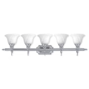 St Catherine's Glen 5 Light Bathroom Light in Traditional Style 40.5 inches Wide By 9.25 inches High-Polished Chrome Finish Bailey Street Home