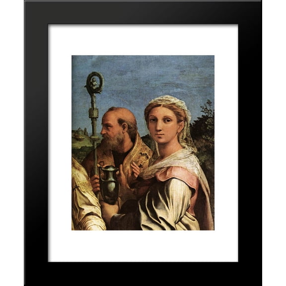St. Cecilia with Saints (detail) 20x24 Framed Art Print by Raphael