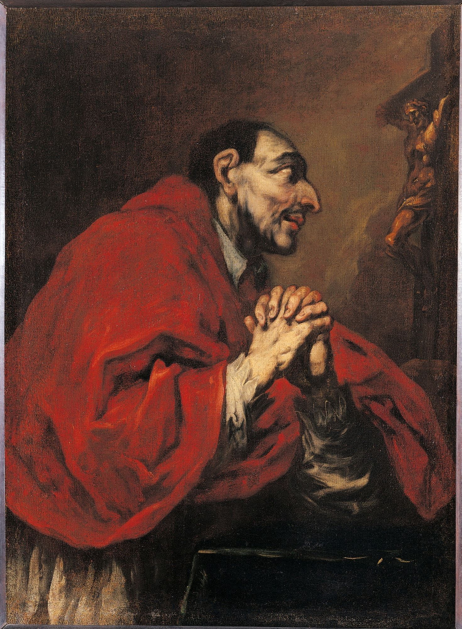 St Charles Borromeo In Prayer Canvas Art -  (24 x 36)