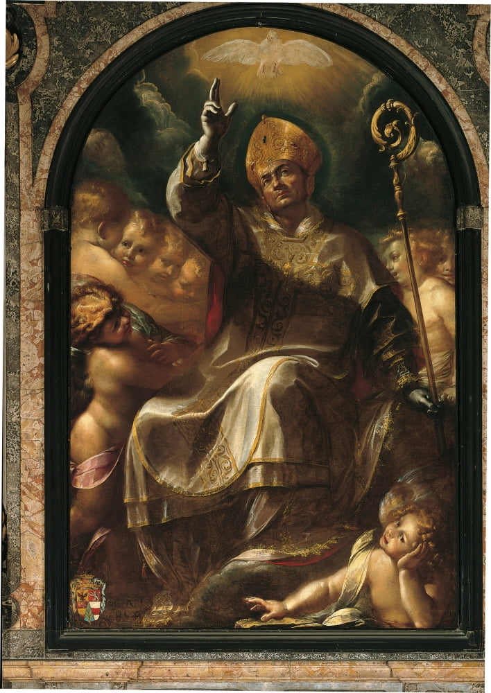 St Charles In Glory Canvas Art - (18 x 24)