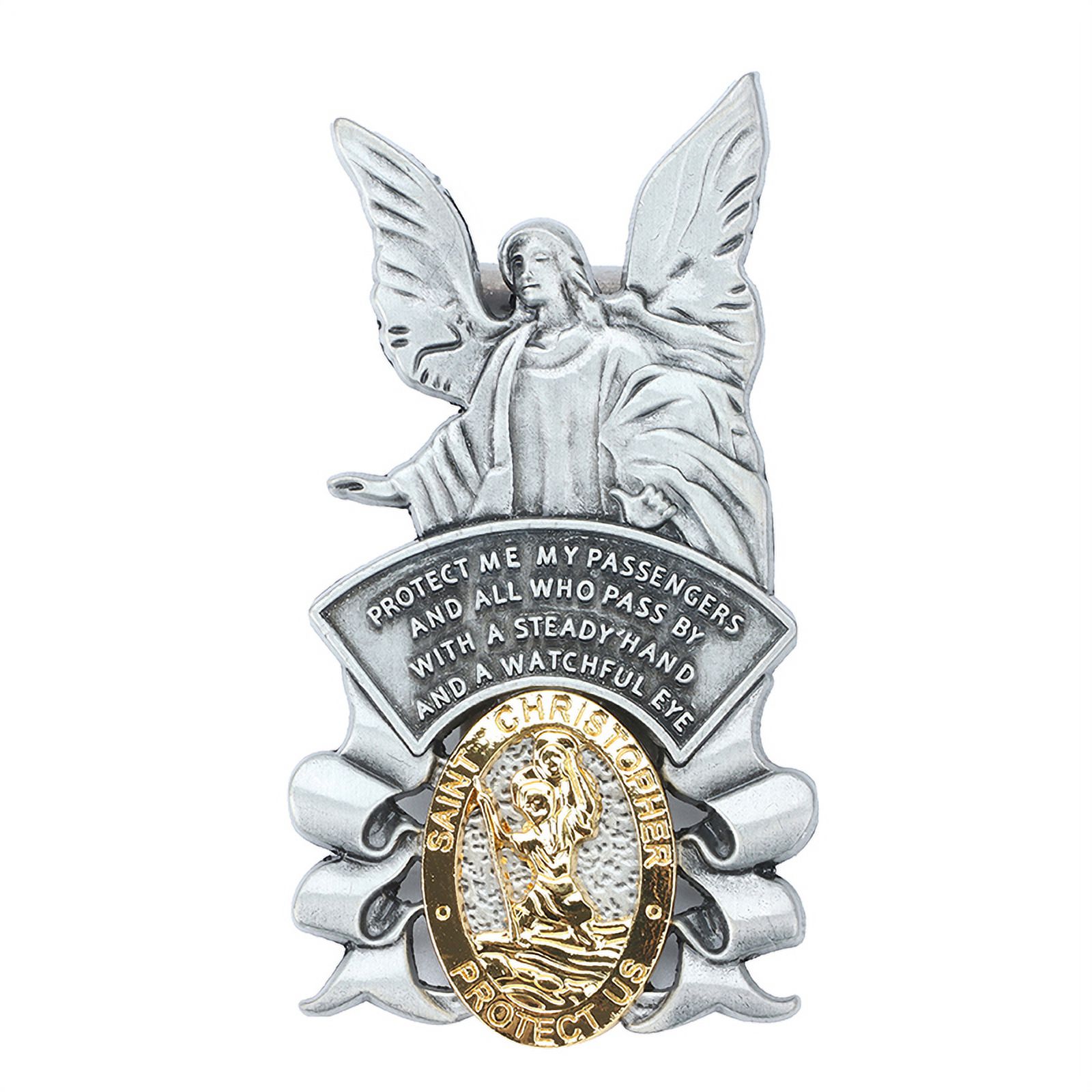 St Christopher Medal Car Saint Christopher Visor Clip Guardian Angel