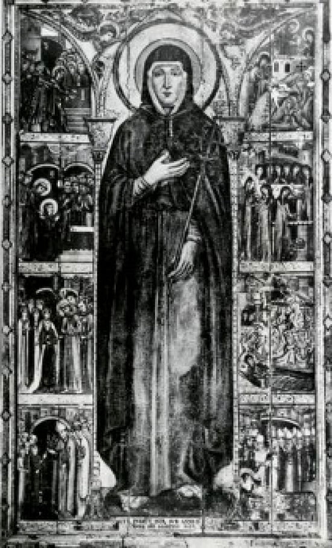 St Clare and Her Life Story by Cimabue (Cenni Di Pepe) illustration (1240-1302) Canvas Art - Cimabue (Cenni Di Pepe) (18 x 24)