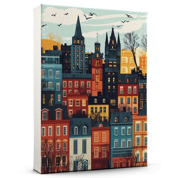 St. Cloud Canvass Vintage, Minnesota Travel Prints Wall Art, St. Cloud Travel Canvas, Minnesota Travel Colorful Canvas - 100AZ1313