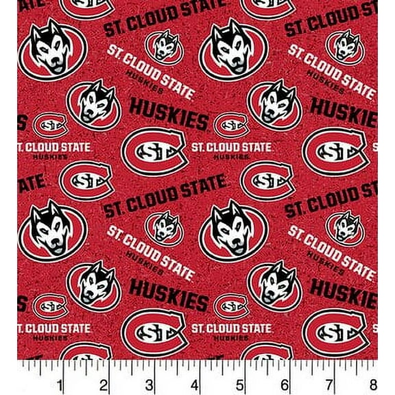 St Cloud State University 100% Cotton Quilting Fabric 44" By The Yard