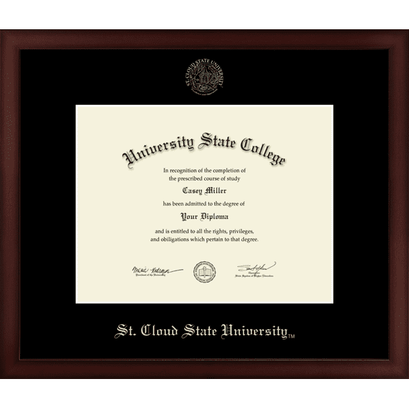 St. Cloud State University Diploma Frame, Document Size 11" x 8.5"
