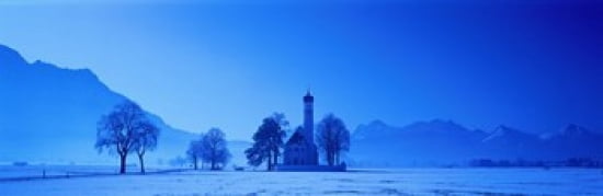 St Coloman Church Schwangau Germany Canvas Art - Panoramic Images (36 x 12)