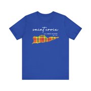 St Croix T-Shirt, US Virgin Islands Madras Map, Est 1917 Heritage Tee, Caribbean Island Pride Shirt, Crucian Culture Gift