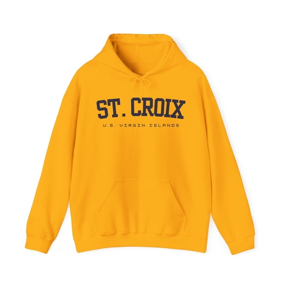 St Croix U.S. Virgin Islands Collegiate Hoodie Hooded Sweatshirt - USVI Gift Souvenirs for Crucian