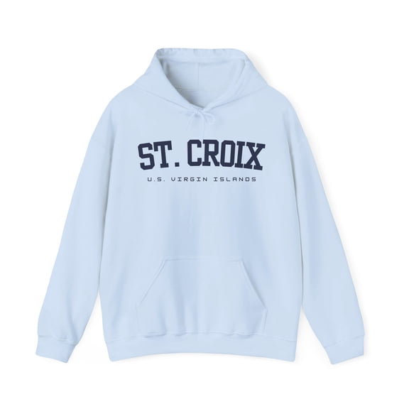 St Croix U.S. Virgin Islands Collegiate Hoodie Hooded Sweatshirt - USVI Gift Souvenirs for Crucian