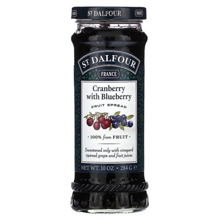 St. Dalfour, Cranberry with Blueberry Fruit Spread, 10 oz Pack of 4