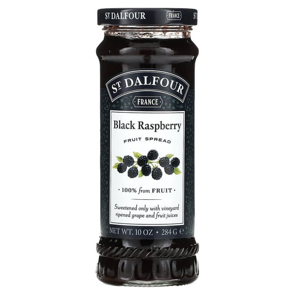 St. Dalfour, Fruit Spread, Black Raspberry , 10 oz (284 g) Pack of 2