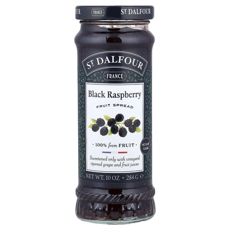 St Dalfour Fruit Spread Deluxe 100 Percent Fruit Black Raspberry, 10 Oz