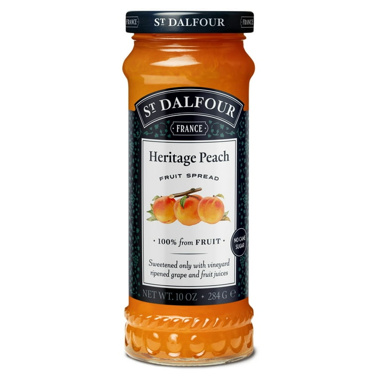 St Dalfour Deluxe 100% Natural Golden Peach Fruit Spread, 10 Oz