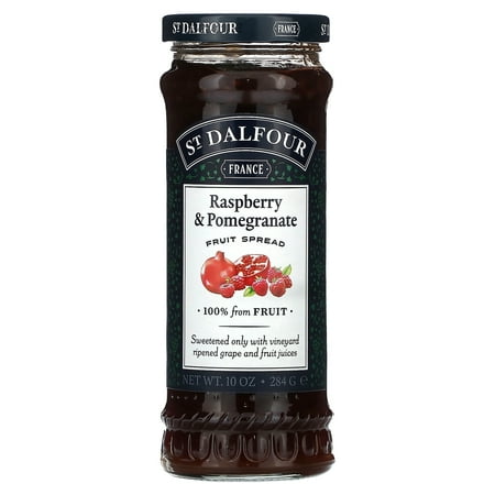 St Dalfour Fruit Spread Deluxe 100 Percent Fruit Raspberry And Pomegranate, 10 Oz