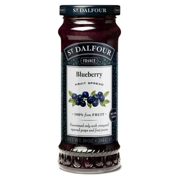 St Dalfour Blueberry Deluxe Fruit Spread, 100 Percent Fruit, 10 oz Jar