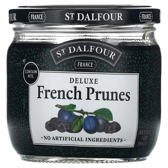 St. Dalfour, Giant French Prunes with Pits, 7 oz (200 g) Pack of 4