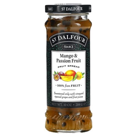 St. Dalfour, Mango & Passion Fruit, Deluxe Mango & Passion Fruit Spread, 10 oz Pack of 2