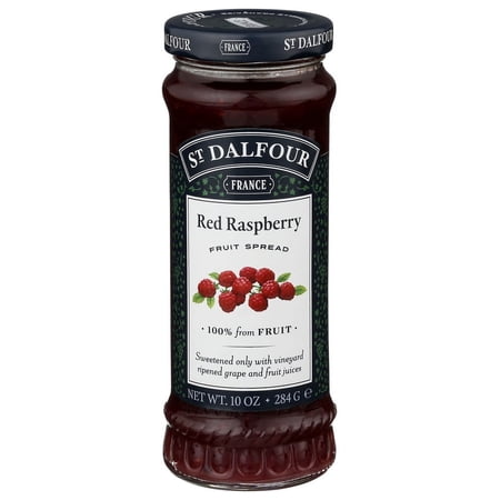St Dalfour Red Raspberry Fruit Spread - Deluxe 100% Fruit - 10 Oz - Case Of 6