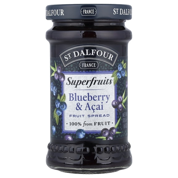 St. Dalfour Superfruits, Fruit Spread, Blueberry & Acai , 6 oz (170 g)