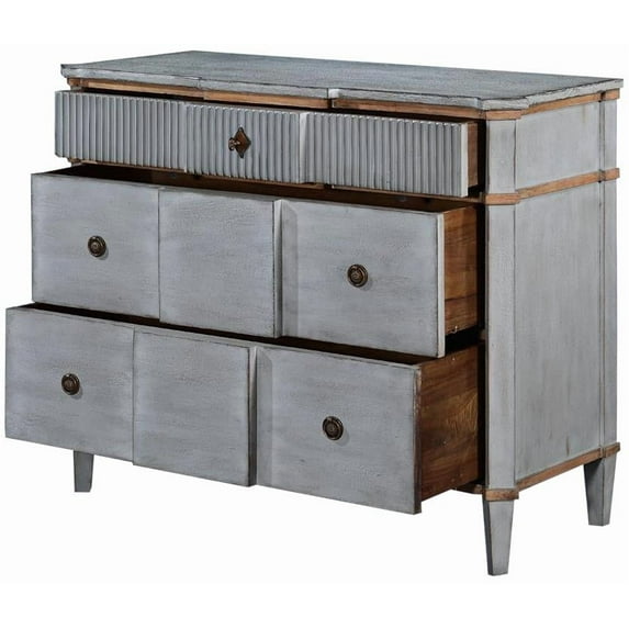 St. Denis Console Chest in Pewter Finish