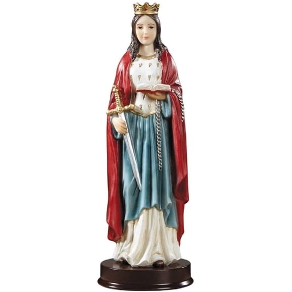 Autom Patron of Depression and Emotional Disorders Statue, 8-3/4 inches tall, St. Dymphna