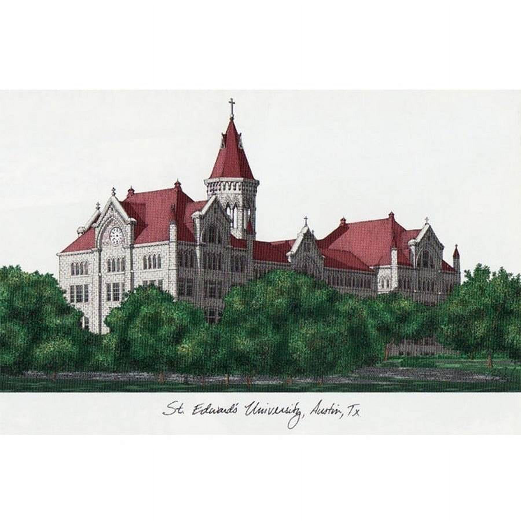 St. Edward's University Campus Images Lithograph Print - Walmart.com