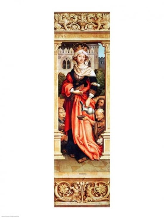 St Elizabeth of Hungary Canvas Art - Hans Holbein (24 x 36)