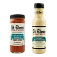 thumbnail image 1 of St. Elmo Cocktail Sauce (8 Fl Oz) and Creamy Horseradish (12 Fl Oz) Bundle, Extra Spicy Combo for Steak and Seafood, World Famouse, 1 of 3