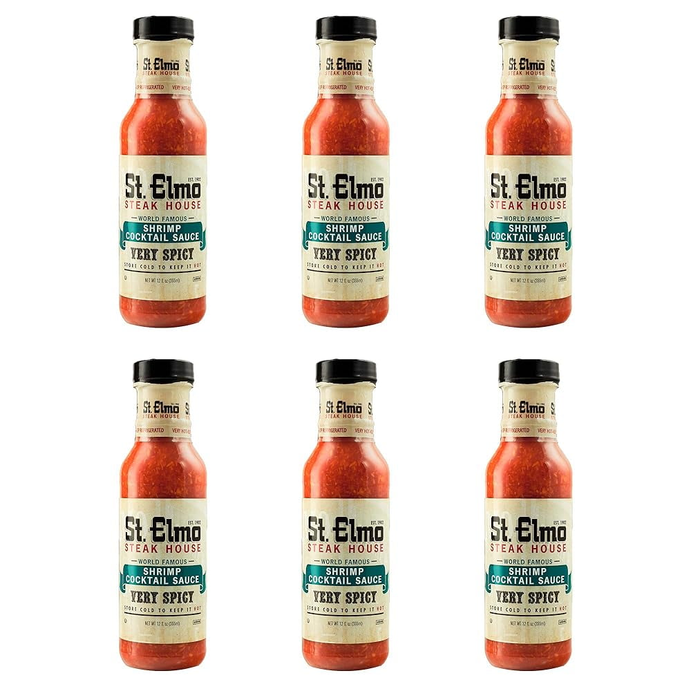 St Elmo's, Cocktail Sauce, 12 Fl Oz, Extra Spicy Sauce For Shrimp And