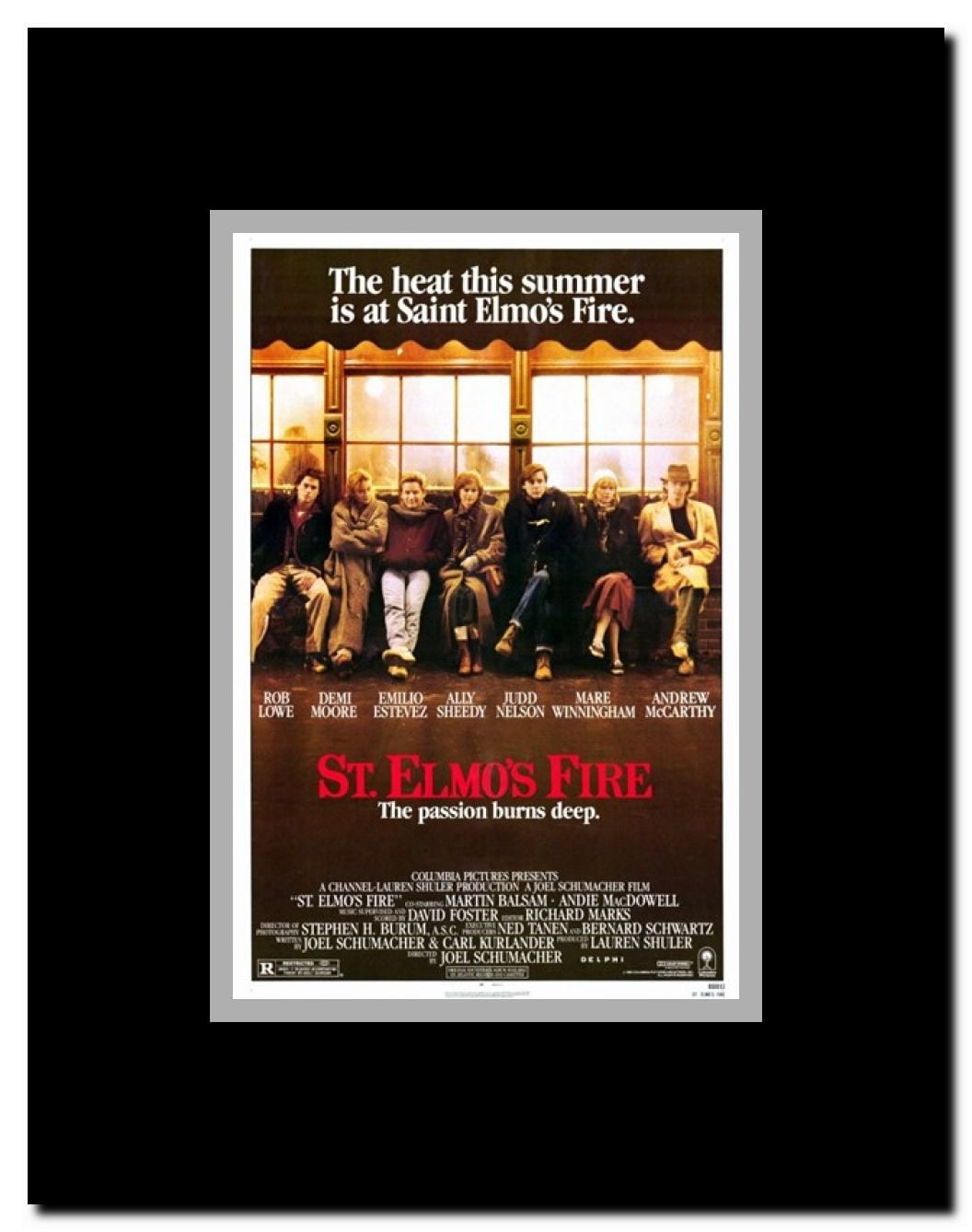 St Elmo's Fire Framed Movie Poster
