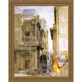 thumbnail image 1 of St. Eustache, Paris 28x34 Large Gold Ornate Wood Framed Canvas Art by David Cox, 1 of 2